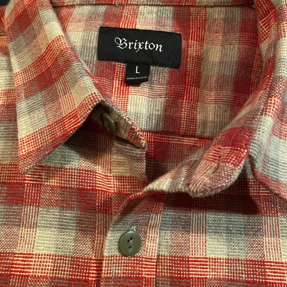 Brixton short sleeve flannel large - Picture 4 of 4